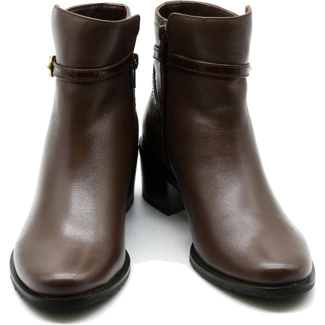 あしながおじさん ブーティー 本革 レザー 厚底 ショートブーツ