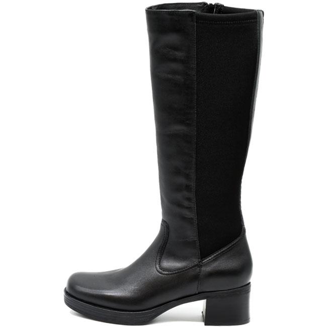 あしながおじさん ブーツ レディース 厚底 ブラック 黒 ロングブーツ