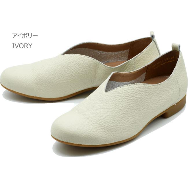 あしながおじさん スリッポン フラットシューズ 本革 レザー