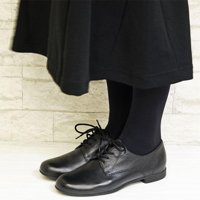 あしながおじさん パンプス レディース 厚底 ブラック 黒 レースアップ