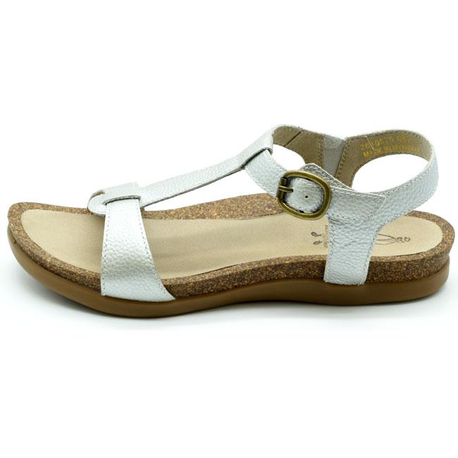 あしながおじさん ストラップサンダル フットベッド 本革 レザー