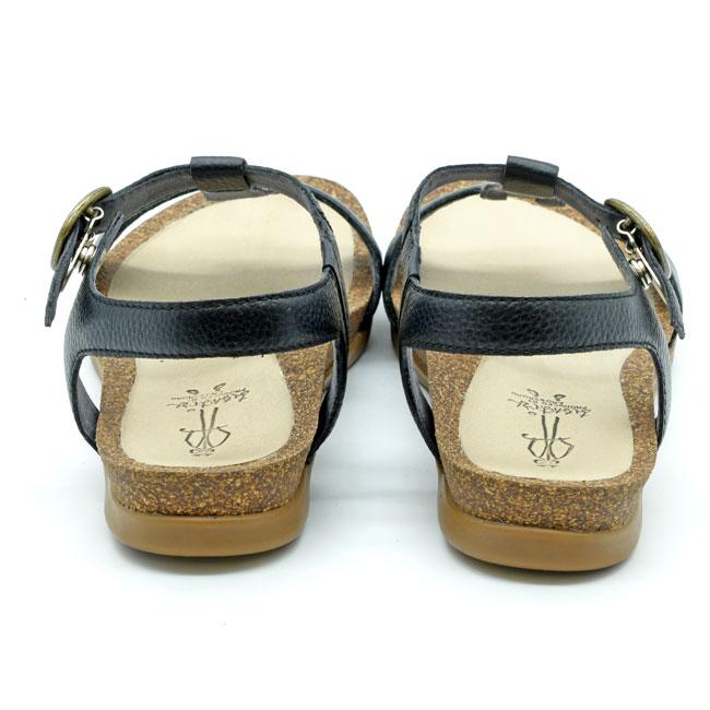 あしながおじさん ストラップサンダル フットベッド 本革 レザー