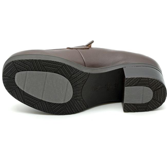 あしながおじさん 厚底ローファー チャンキーヒール 本革 レザー