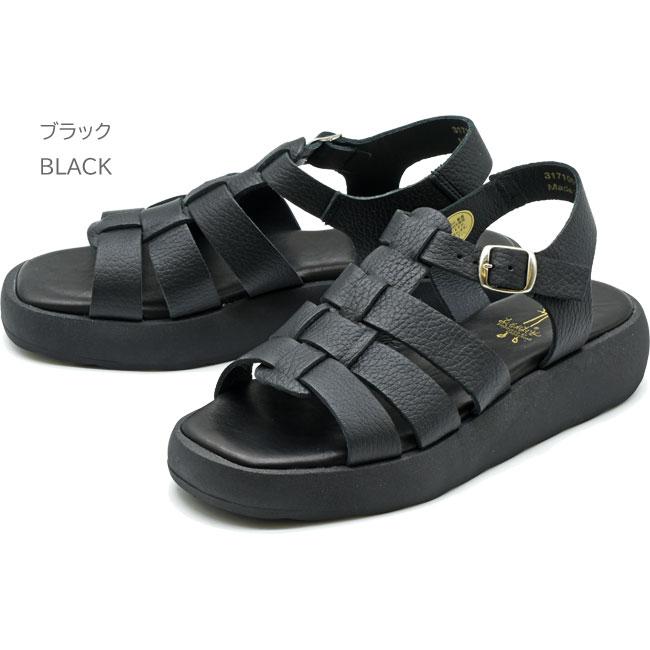 あしながおじさん グルカサンダル ストラップサンダル 本革 レザー