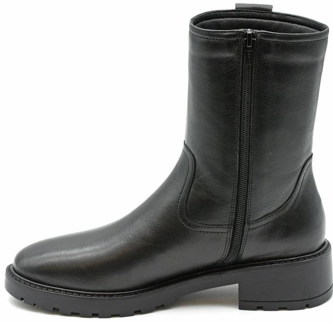 あしながおじさん ブーツ レディース 厚底 ブラック 黒 ペコスブーツ