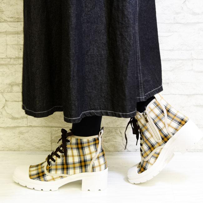 あしながおじさん 厚底スニーカー 防水 ハイカット タンクソール