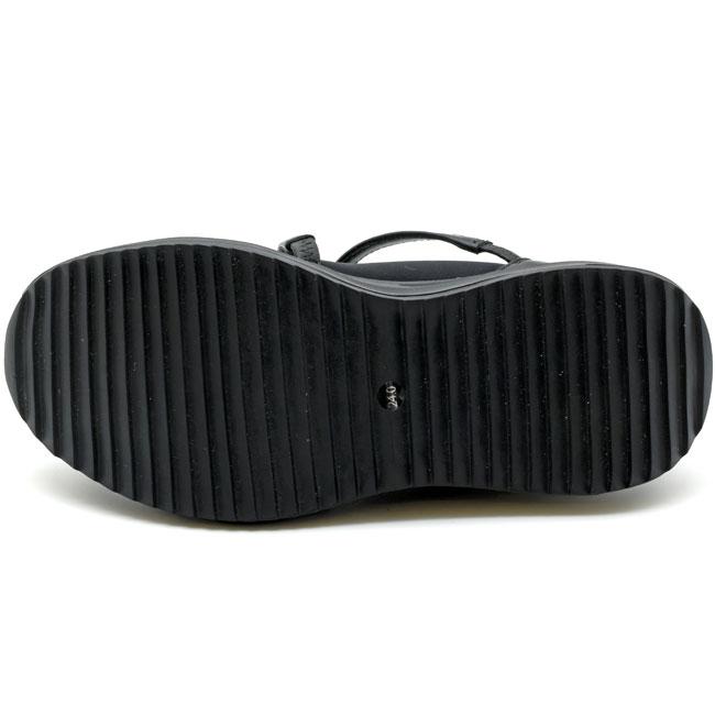 あしながおじさん スニーカー レディース 厚底 ブラック 黒 厚底