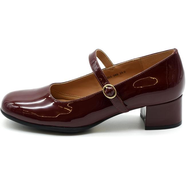 あしながおじさん ストラップパンプス メリージェーン 厚底 本革