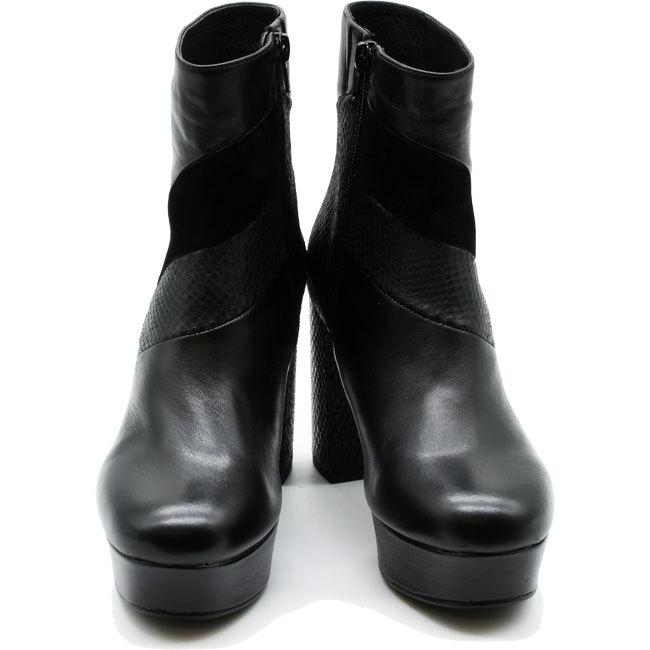 あしながおじさん ブーツ レディース 厚底 ブラック 黒 厚底ブーツ