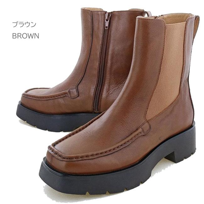あしながおじさん サイドゴアブーツ ショートブーツ 本革 レザー