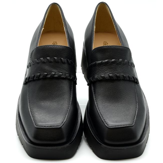 あしながおじさん パンプス レディース 厚底 ブラック 黒 厚底