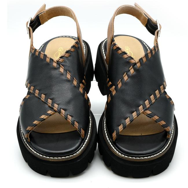 あしながおじさん 厚底サンダル ストラップサンダル 本革 レザー レディース 全3色 22.5-24.5 黒 白 6701567 (予約)は3〜5営業日後の出荷です。 あしながおじさん 厚底サンダル ストラップサンダル 本革 レザー