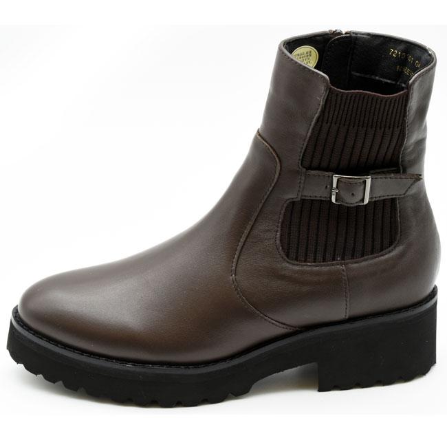 あしながおじさん ブーツ レディース 厚底 ブラック 黒 サイドゴア