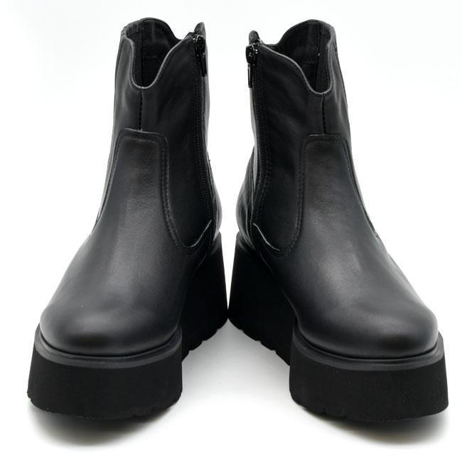 あしながおじさん ウエスタンブーツ 厚底ブーツ 本革 レザー レディース 22.5cm-24.5cm ブラック 黒 7210125 あしながおじさん ブーツ レディース 厚底 ブラック 黒 ウエスタン