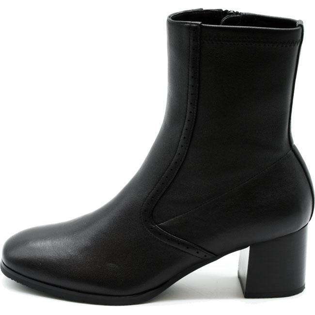 あしながおじさん ショートブーツ 本革 レザー 厚底 レディース 全3色