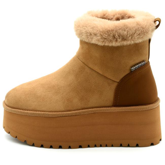 by あしながおじさん ムートンブーツ 厚底ムートン ショートブーツ レディース 全3色 S-LL ブラック 黒 8490123 あしながおじさん by ムートンブーツ 厚底ムートン ショートブーツ