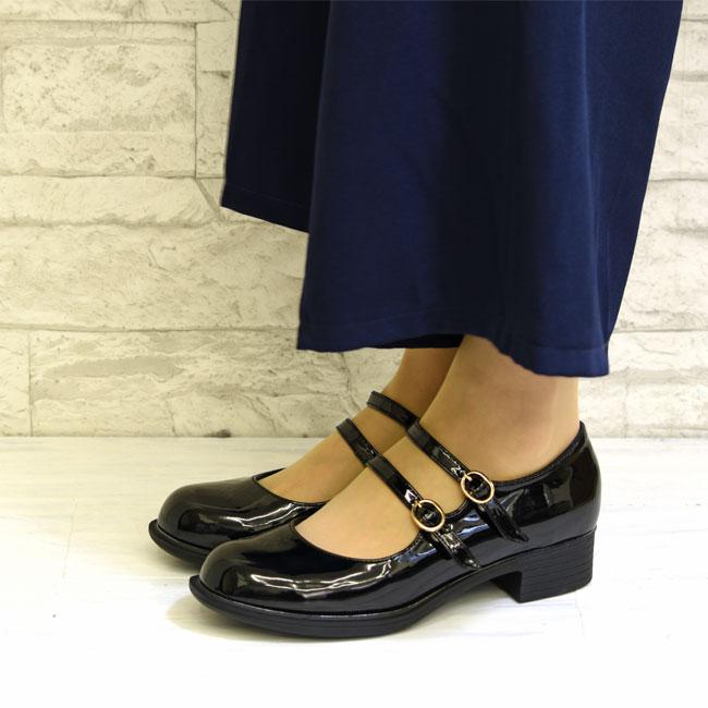 あしながおじさん パンプス レディース 厚底 ブラック 黒 by 厚底