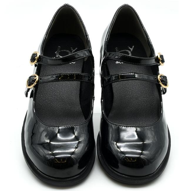 あしながおじさん パンプス レディース 厚底 ブラック 黒 by 厚底