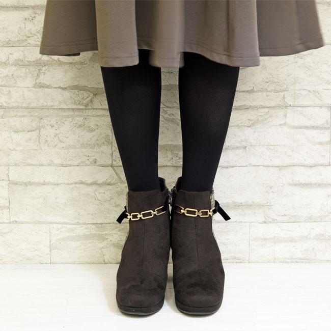 あしながおじさん ブーツ レディース 厚底 ブラック 黒 by 厚底