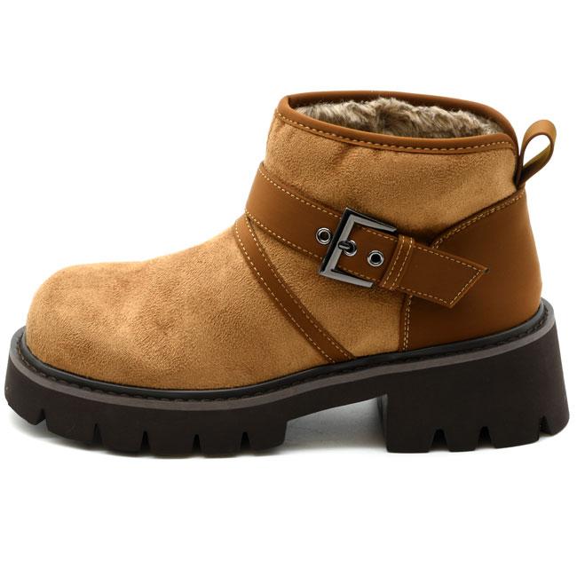 あしながおじさん ブーツ レディース 黒 by エンジニアブーツ ムートン