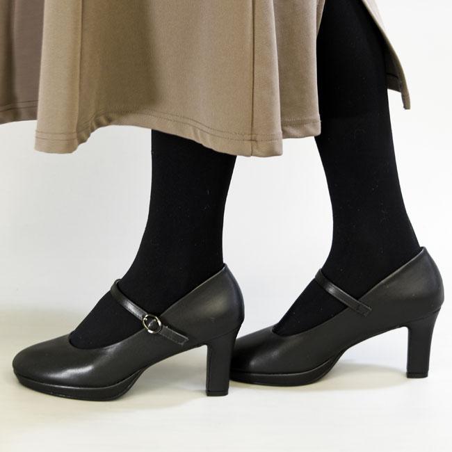 あしながおじさん パンプス レディース 厚底 ブラック 黒 by 厚底