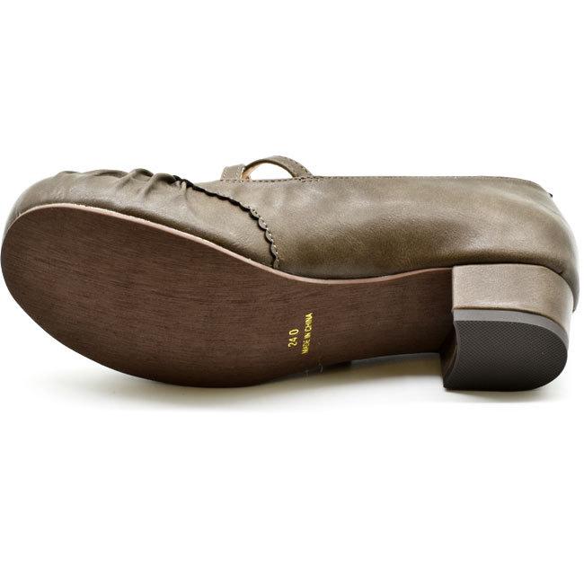 by あしながおじさん パンプス ストラップパンプス ラウンドトゥ