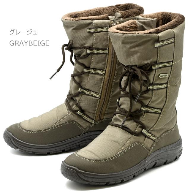 ブーツ レディース 厚底 ブラック 黒 スノーブーツ ボアブーツ rain