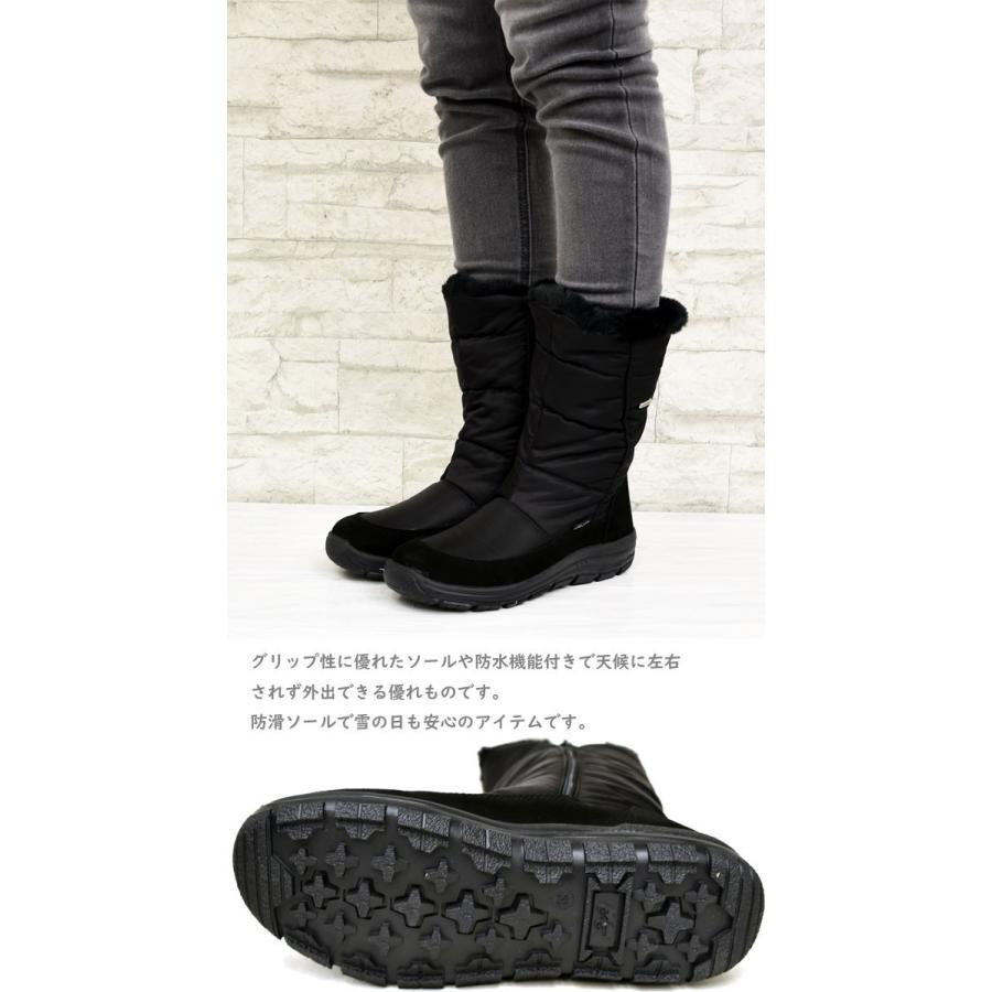ブーツ レディース 厚底 ブラック 黒 スノーブーツ ボアブーツ rain