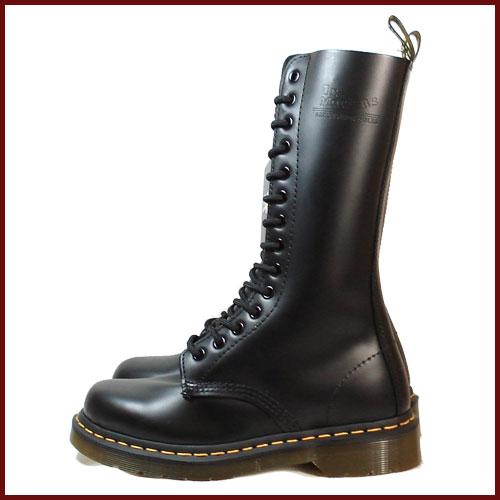 Dr. Martens 1914 ブラックレザーブーツ 1914 Smooth Leather Tall Boots in Black | Dr. Martens