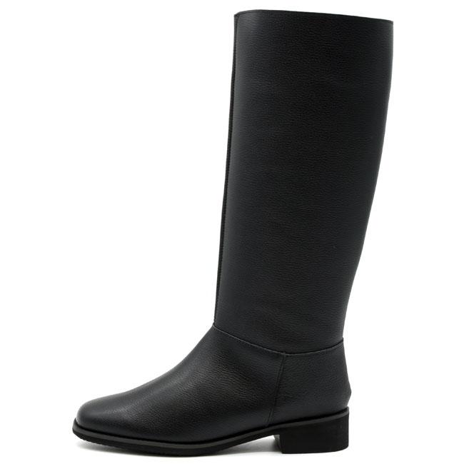 レザー ロングブーツ あしながおじさん ロングブーツ レザーブーツ スクウェアトゥ 撥水 本