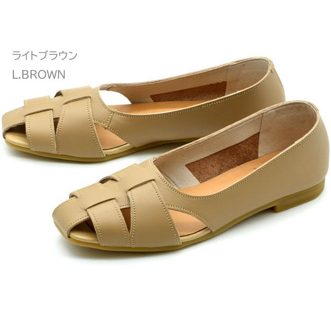 グルカシューズ フラットシューズ パンプス スリッポン 本革 レザー Recipe レシピ 日本製 レディース 女性 RP-532の画像