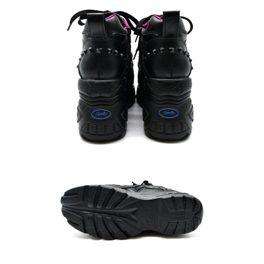 厚底スニーカー♡2601058 YOSUKE（ヨースケ） スニーカー レディース 厚底 ブラック 黒 厚底