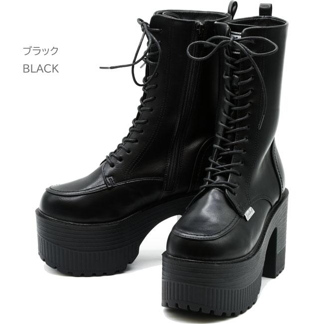 未使用　ヨースケ　YOSUKE 厚底レースアップブーツ　サイドジップ　箱付き YOSUKE（ヨースケ） スニーカーブーツ 厚底ブーツ ショートブーツ