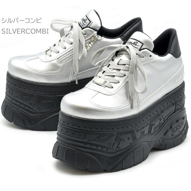 【美品】YOSUKE 厚底 レースアップ24cm YOSUKE（ヨースケ） 厚底スニーカー レースアップ ハイソール