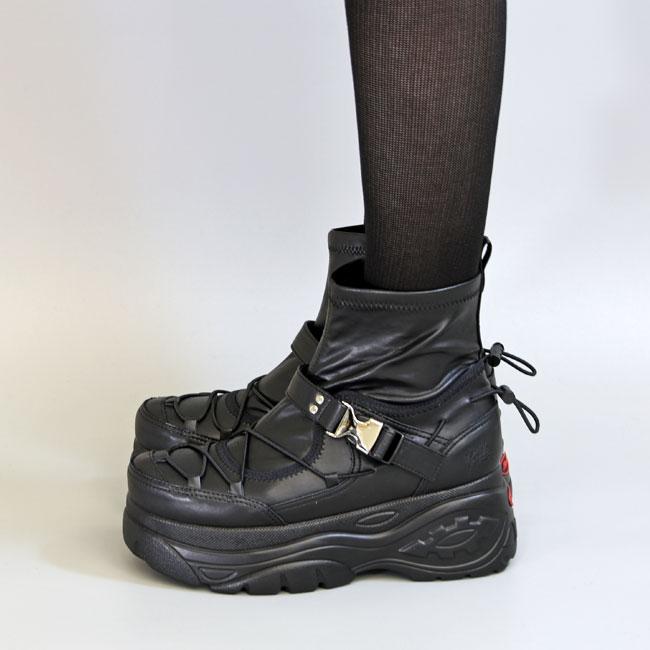 YOSUKE（ヨースケ） ブーツ レディース 厚底 ブラック 黒 厚底ブーツ