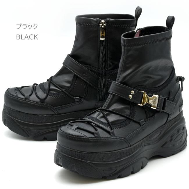 YOSUKE（ヨースケ） ブーツ レディース 厚底 ブラック 黒 厚底ブーツ