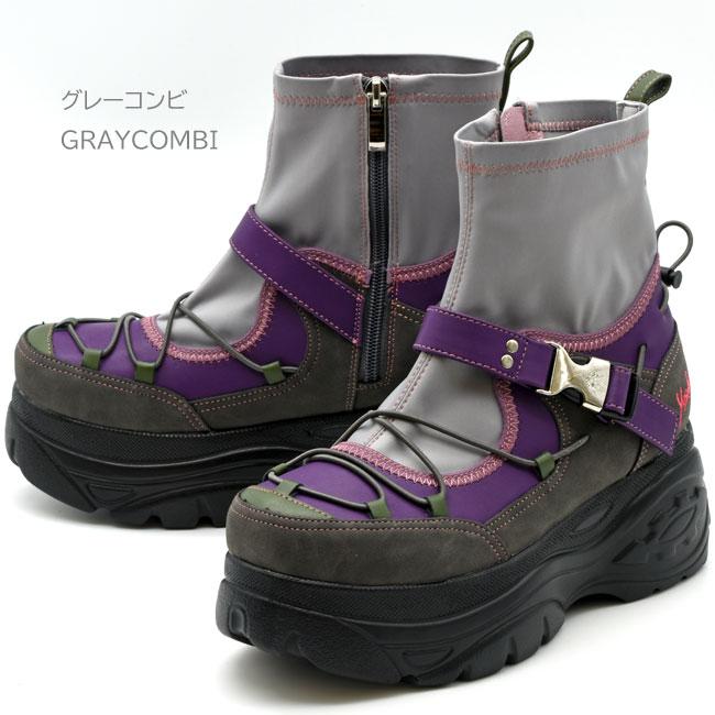 YOSUKE（ヨースケ） ブーツ レディース 厚底 ブラック 黒 厚底ブーツ