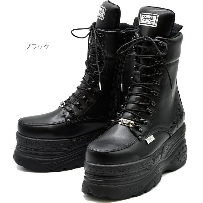 YOSUKE 厚底ブーツ YOSUKE（ヨースケ） ブーツ 「YOSUKE」厚底ベルト付きレースアップ