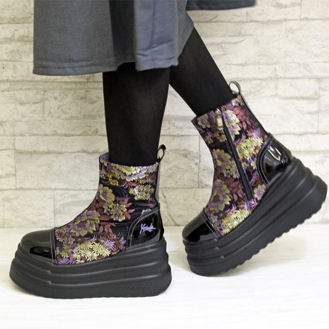 ヨースケ YOSUKE 厚底スニーカーブーツ （ブラック） 直営SHOP限定アイテム]厚底スニーカー （ブラック） -YOSUKE U