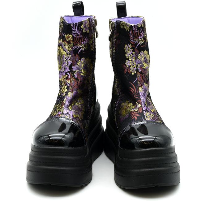 YOSUKE（ヨースケ） ブーツ レディース 厚底 ブラック 黒 厚底ブーツ