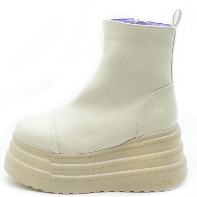 YOSUKE（ヨースケ） ブーツ レディース 厚底 ブラック 黒 厚底ブーツ