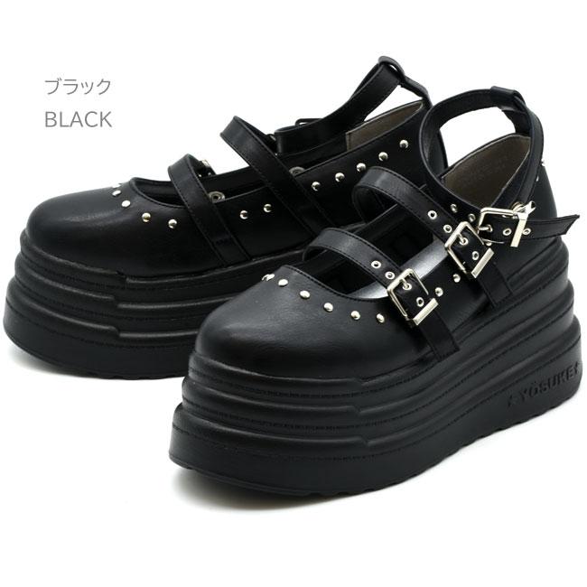 OZZ ON×YOSUKE コラボ 厚底パンプス YOSUKE（ヨースケ） パンプス レディース 厚底 ブラック 黒 厚底