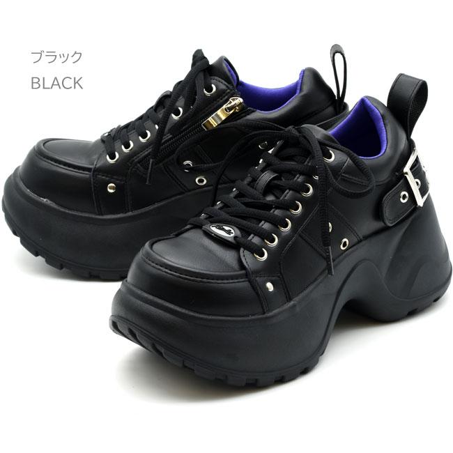 YOSUKE（ヨースケ） スニーカー レディース 厚底 黒 白 厚底スニーカー