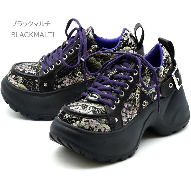 YOSUKE（ヨースケ） スニーカー レディース 厚底 黒 白 厚底スニーカー