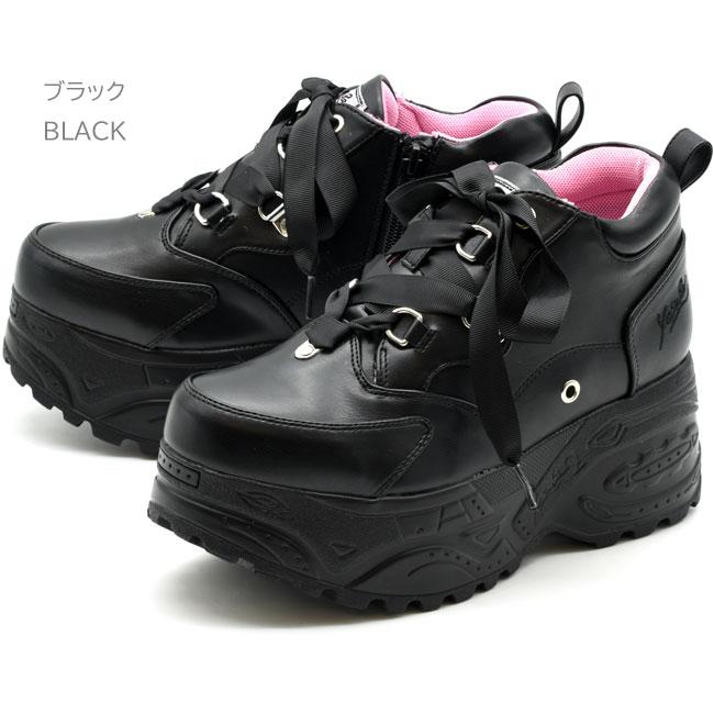 YOSUKE（ヨースケ） スニーカー レディース 厚底 ブラック 黒 厚底