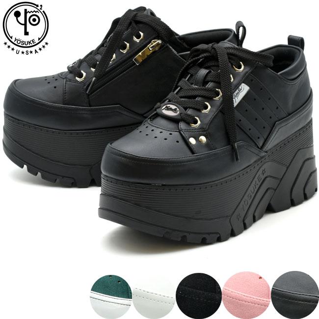 YOSUKE（ヨースケ） スニーカー レディース 厚底 ブラック 黒 厚底