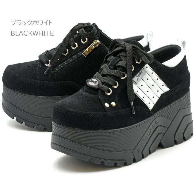 YOSUKE（ヨースケ） スニーカー レディース 厚底 ブラック 黒 厚底