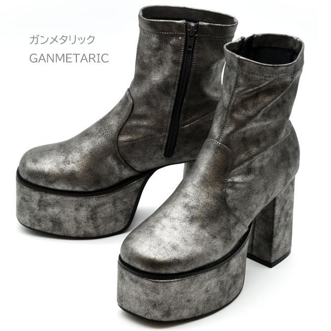 YOSUKE（ヨースケ） ブーツ レディース 厚底 ブラック 黒 厚底ブーツ