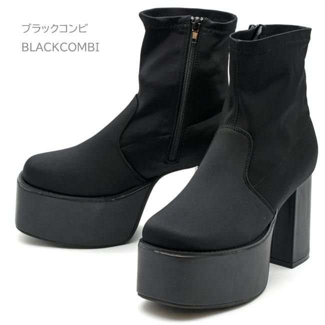 YOSUKE（ヨースケ） ブーツ レディース 厚底 ブラック 黒 厚底ブーツ