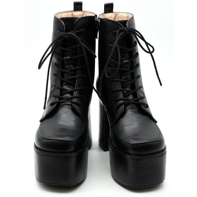 YOSUKE ヨースケ 厚底ブーツ レースアップブーツ ショートブーツ